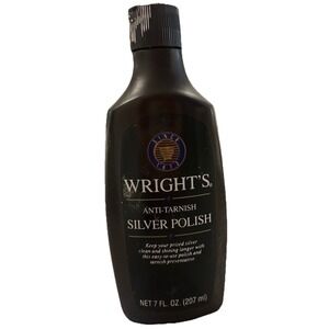 Vintage Wright's Anti Tarnish Silver‎ Polish Cleaner 7oz Discontinued 80% FULL